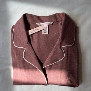 Victoria’s Secret XS Modal Short Pajama Set in Vintage Rose Lurex Stripe NWT